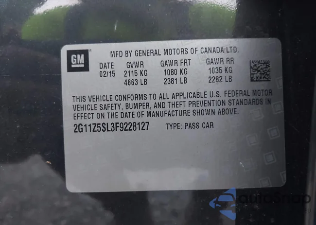 2G11Z5SL3F9228127: 43643723