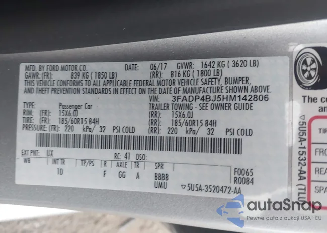 3FADP4BJ5HM142806: 43642743