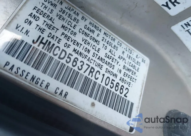 JHMCD5637RC105662: 43644239