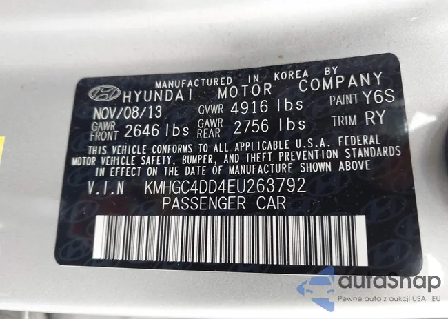 KMHGC4DD4EU263792: 43644314