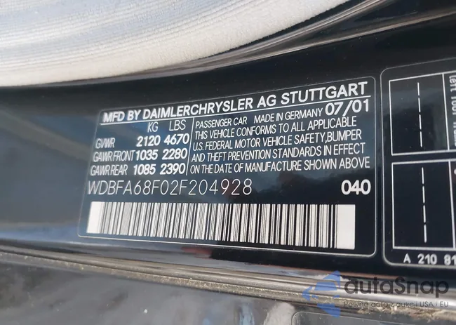 WDBFA68F02F204928: 43644668