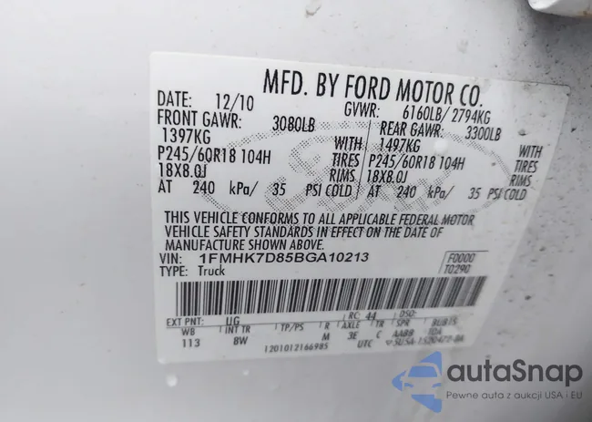 1FMHK7D85BGA10213: 43644726