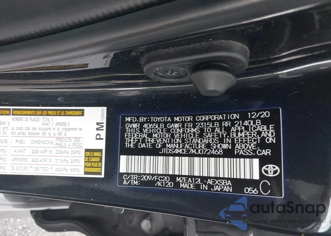 JTDS4MCE7MJ072468: 43644733