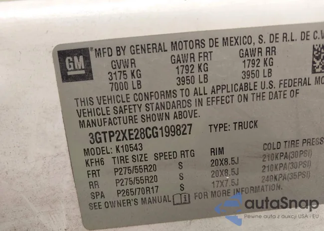 3GTP2XE28CG199827: 43644778