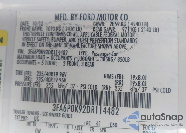 3FA6P0K92DR114482: 43643953