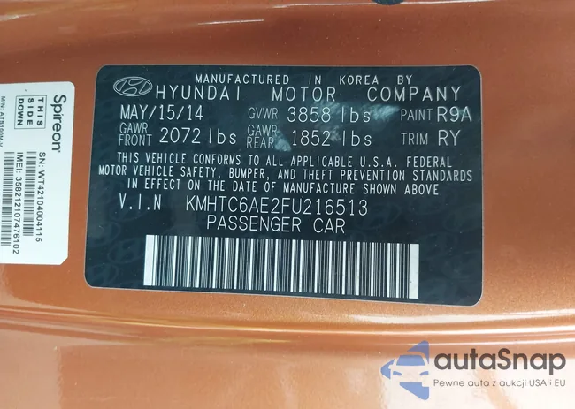 KMHTC6AE2FU216513: 43644063