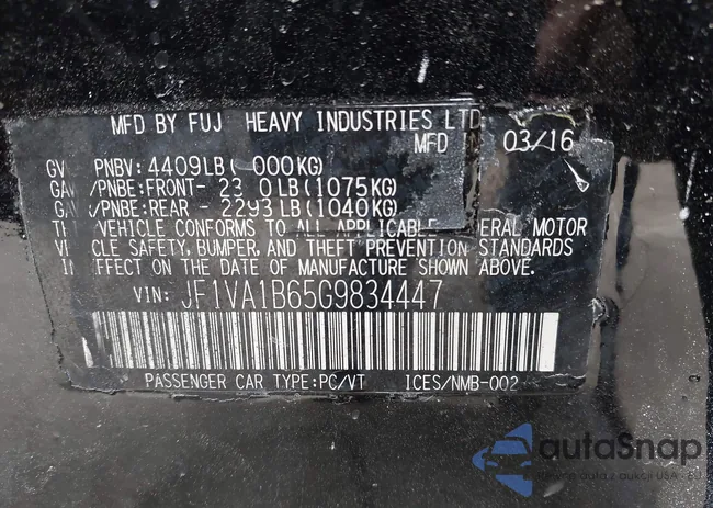 JF1VA1B65G9834447: 43645253