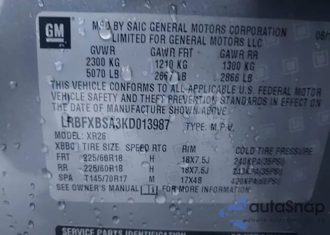 LRBFXBSA3KD013987: 43645556