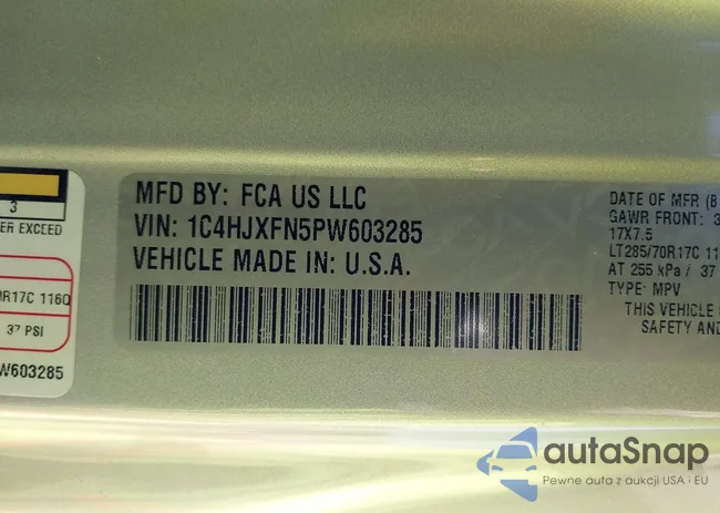 1C4HJXFN5PW603285: 43645570