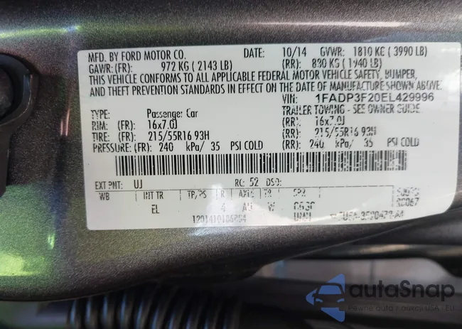 1FADP3F20EL429996: 43645576