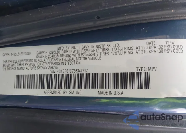 4S4BP61C786347717: 43645645