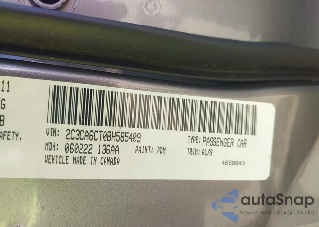 2C3CA6CT0BH585409: 43645719