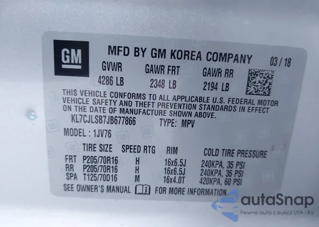 KL7CJLSB7JB677866: 43645794