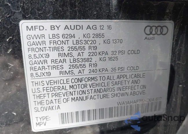 WA1AHAF75HD041617: 43644884