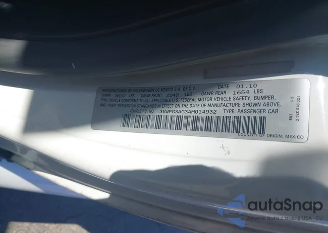 3VWPG3AG3AM014932: 43644899