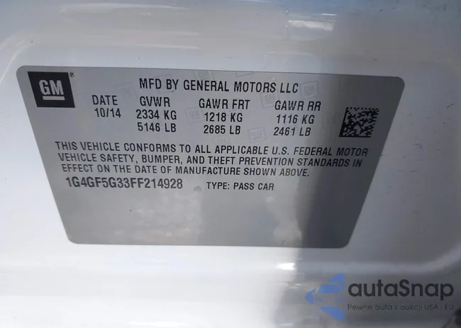 1G4GF5G33FF214928: 43644926