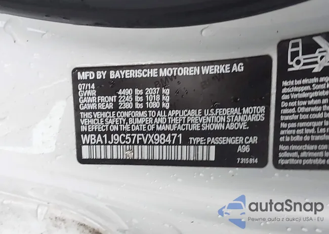 WBA1J9C57FVX98471: 43645027