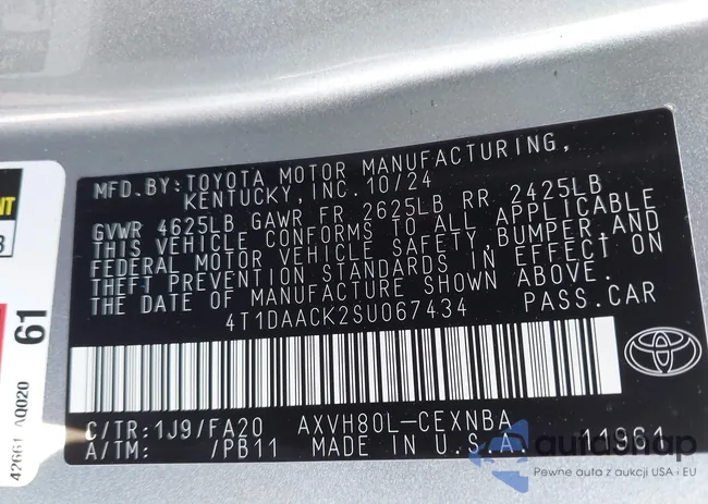 4T1DAACK2SU067434: 43645069