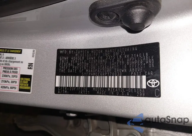 5YFP4MCE6RP170030: 43645121