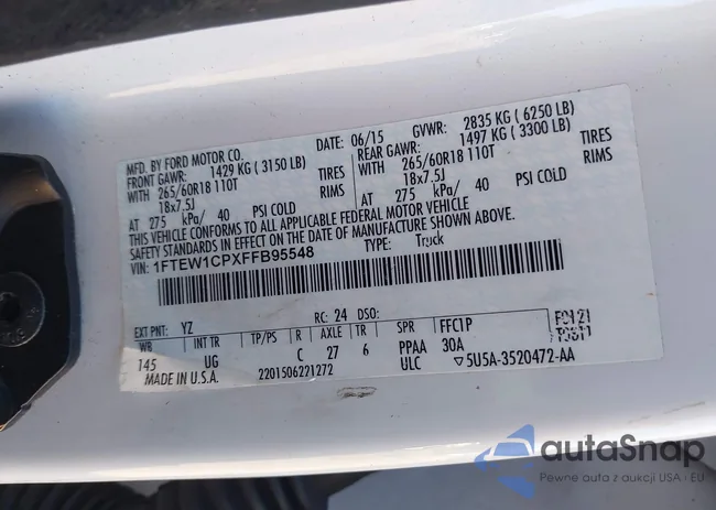 1FTEW1CPXFFB95548: 43645175