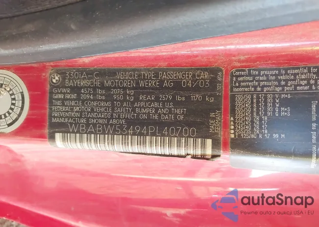 WBABW53494PL40700: 43645183