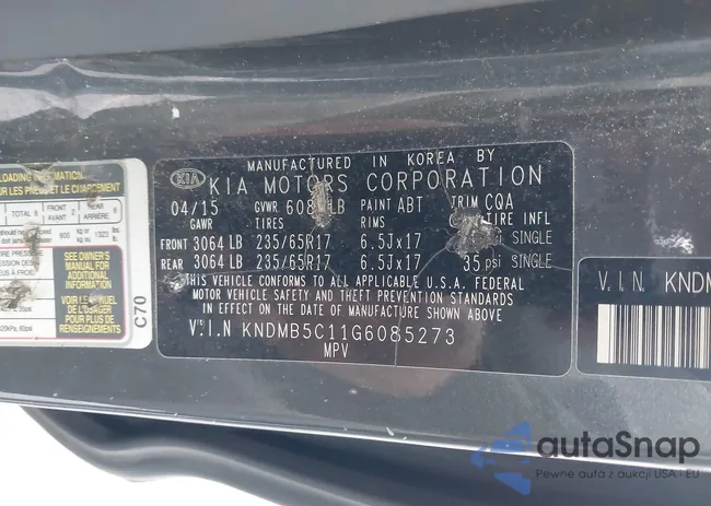 KNDMB5C11G6085273: 43645189