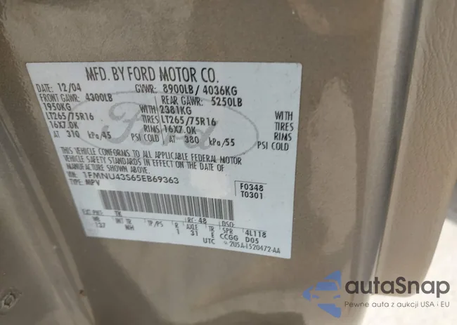 1FMNU43S65EB69363: 43645192