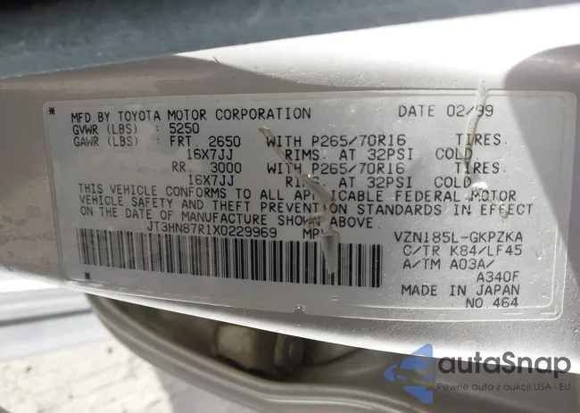 JT3HN87R1X0229969: 43646364