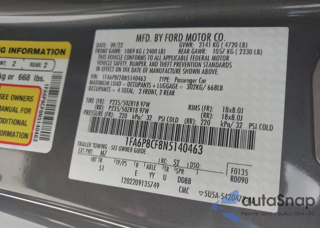 1FA6P8CF8N5140463: 43646408