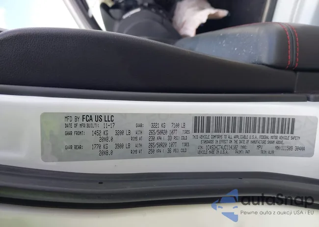 1C4SDHCT4JC114102: 43646542