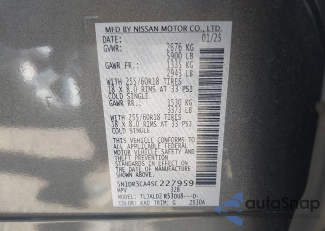 5N1DR3CA4SC227959: 43646654