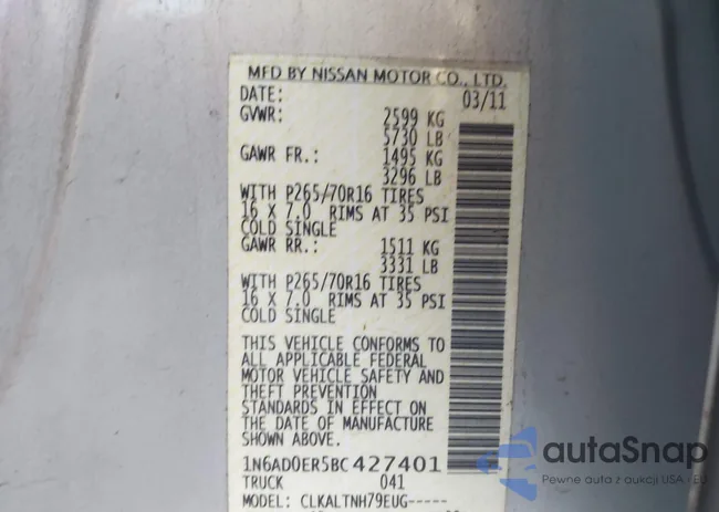 1N6AD0ER5BC427401: 43646742