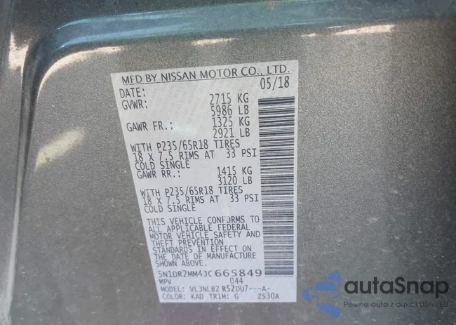 5N1DR2MM4JC665849: 43646745