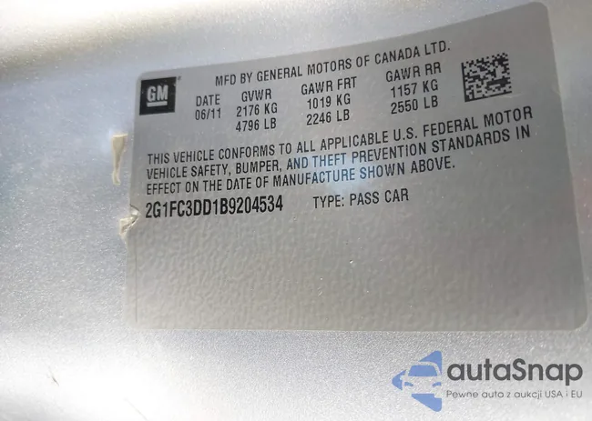 2G1FC3DD1B9204534: 43645903