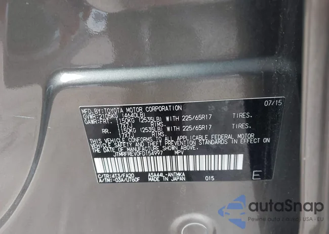 JTMRFREV0FD154997: 43646099