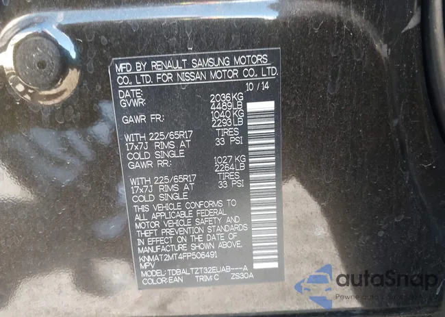 KNMAT2MT4FP506491: 43646119