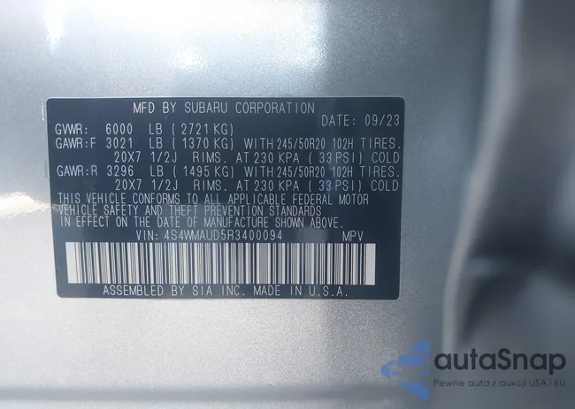 4S4WMAUD5R3400094: 43646145