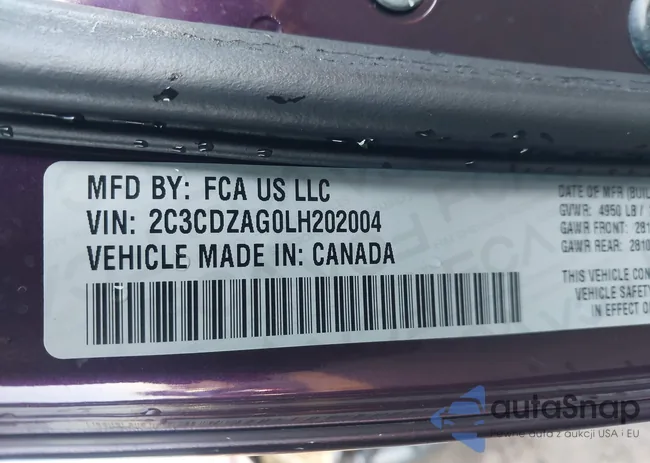 2C3CDZAG0LH202004: 43646147