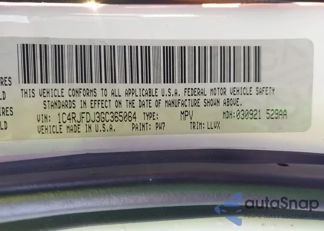 1C4RJFDJ3GC365064: 43646186