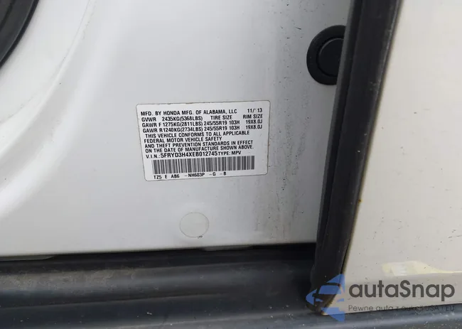 5FRYD3H4XEB012745: 43647218