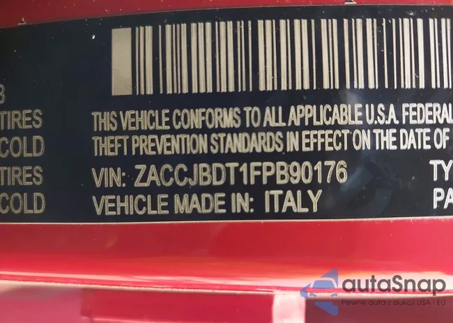 ZACCJBDT1FPB9017: 43647546