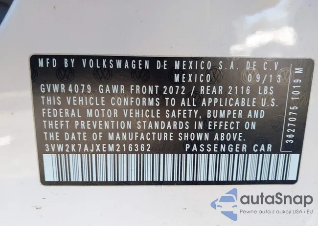 3VW2K7AJXEM216362: 43647581