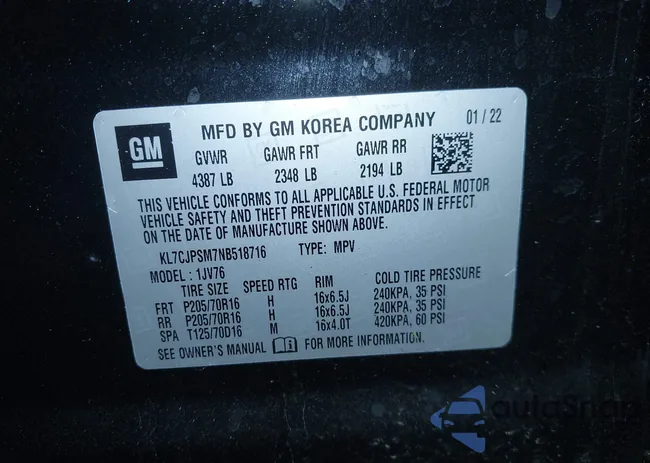 KL7CJPSM7NB518716: 43647604