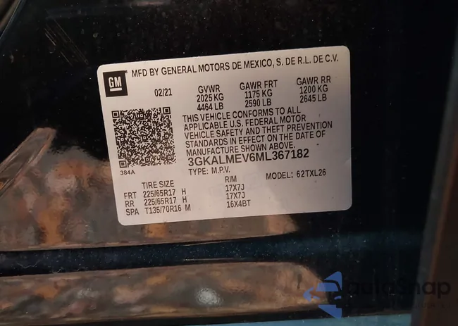 3GKALMEV6ML367182: 43647737