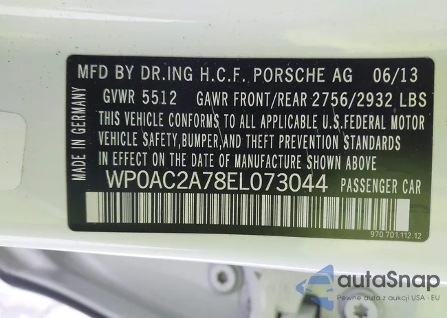 WP0AC2A78EL073044: 43647754