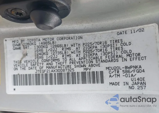 JTEGF21AX30087325: 43646899