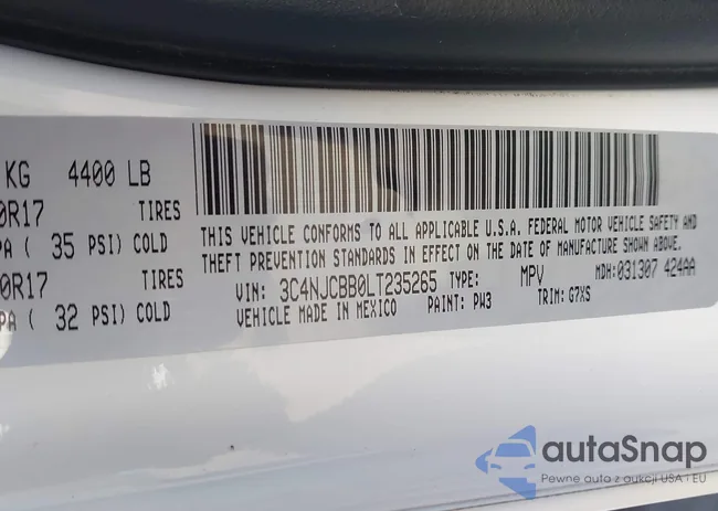 3C4NJCBB0LT235265: 43646913