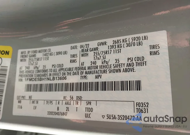 1FMDE5BH1NLB13606: 43647141