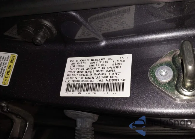 19UUB2F56HA005995: 43648273