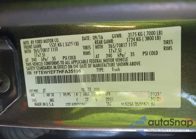 1FTEW1EF7HFA35196: 43648455